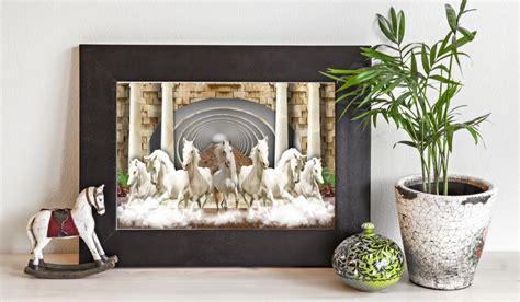 7 horses painting Vastu benefits, direction and tips for placement.